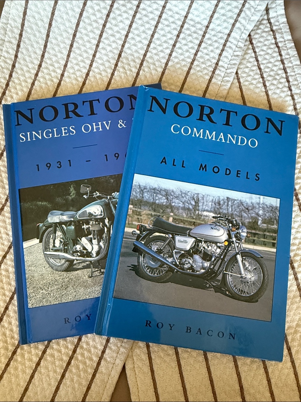 Norton Motorcycle Hardback Books lot by Roy Bacon